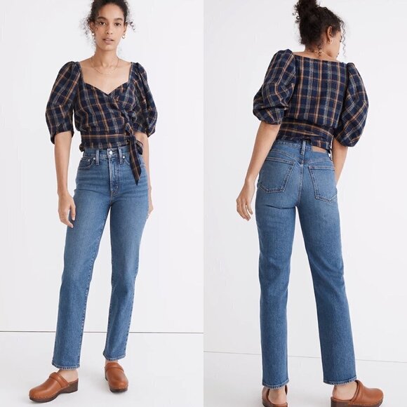 Madewell Denim - Madewell Womens Medium Wash Straight Leg Ankle The Perfect Vintage Jeans Size 26